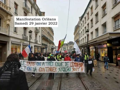 Manifestation à Orléans samedi 29 janvier 2022