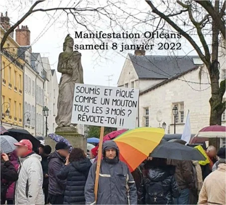 Manifestation à Orléans samedi 8 janvier 2022